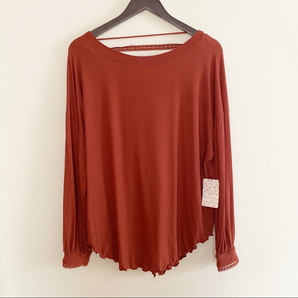 NWT Free People Shimmy shake long sleeve Top